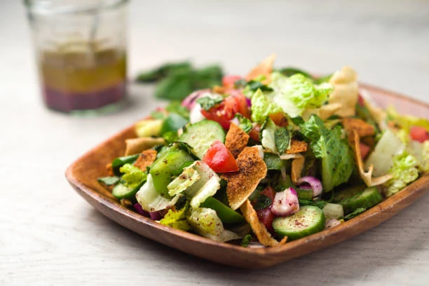 Fattoush Salad with Pita Bread