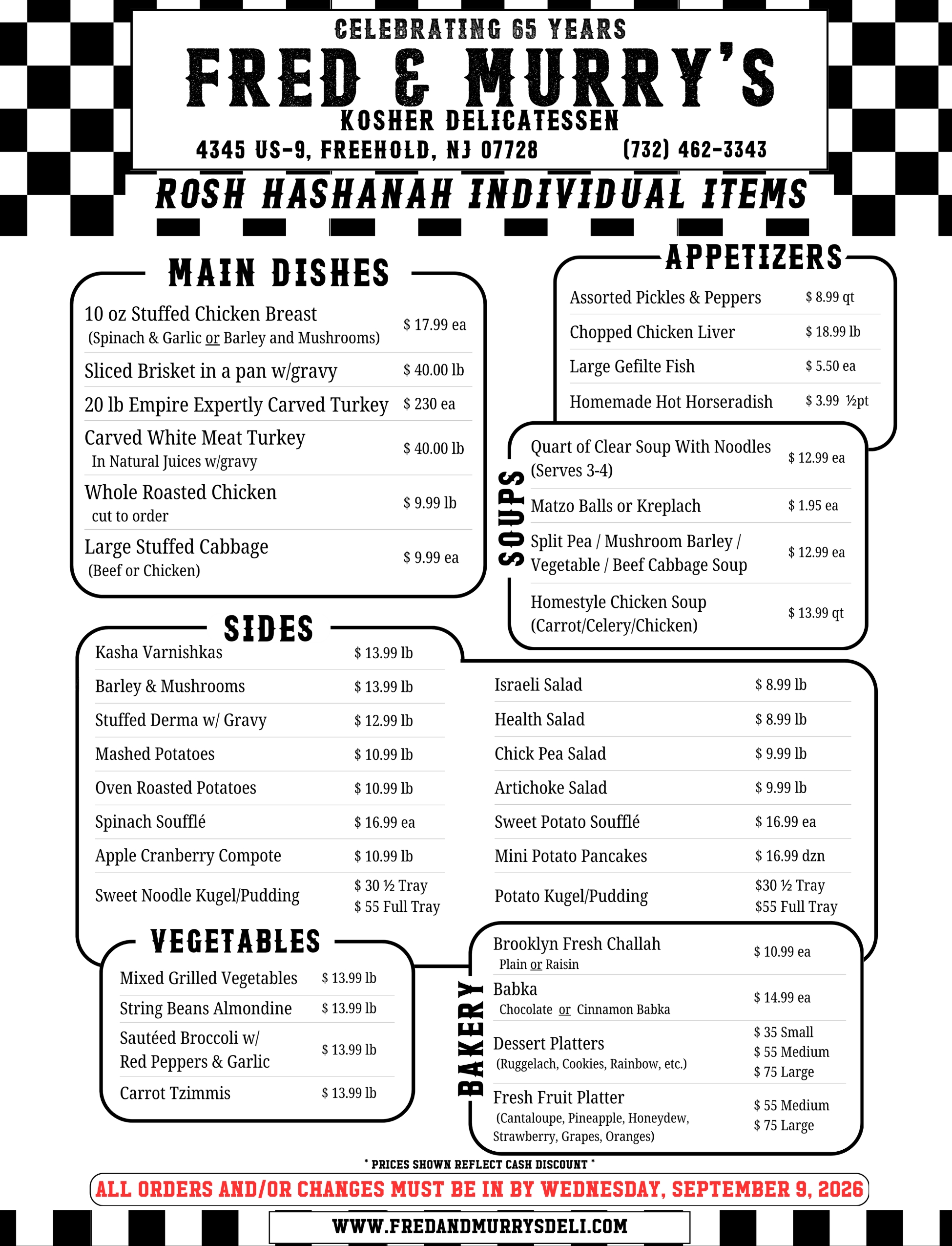 Menu Page One