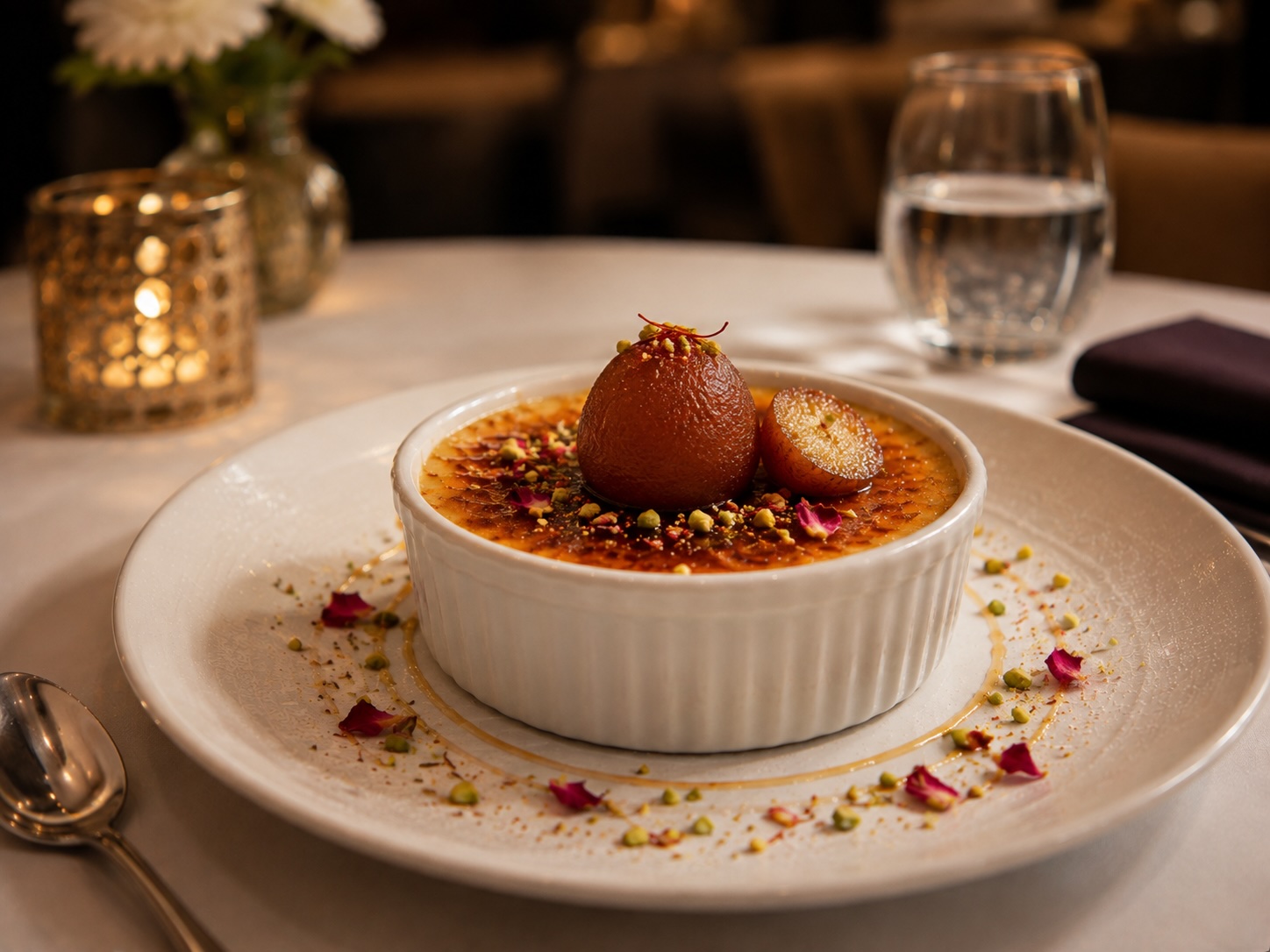 Gulab Jamun Creme Brulee