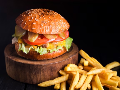 Hamburger with Fries