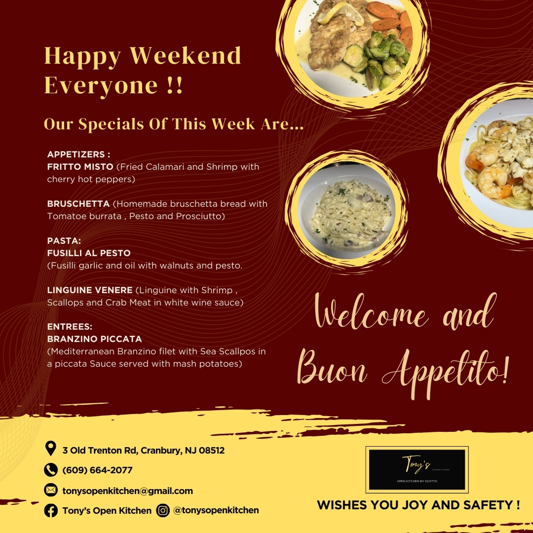 Tony's Open Kitchen by Scotto | Cranbury NJ